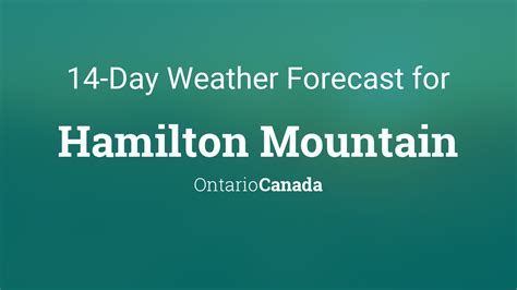 hamilton ontario 7 day weather forecast